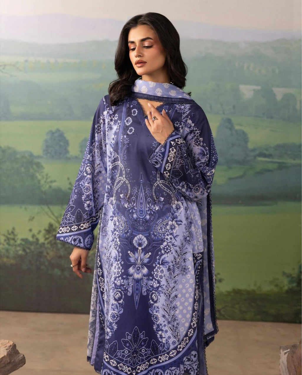 Raiha Lawn Unstitched 3pc R3143-168